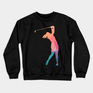 Colorful Geometric golf Woman Player Crewneck Sweatshirt